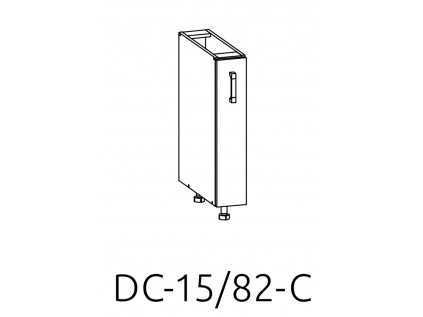 DC-15/82-C dolní skříňka s košem cargo kuchyně Top Line