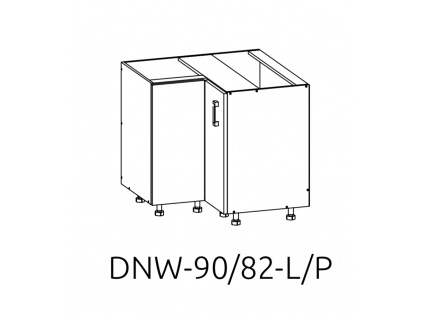 DNW-90/82-P/P (L/L) rohová dolní skříňka kuchyně Top Line