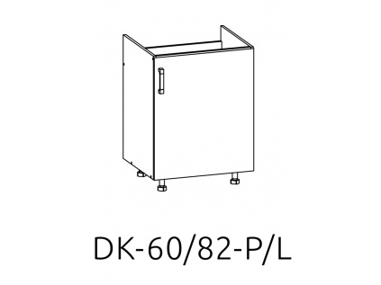 DK-60/82-P (L) dolní skříňka pod dřez kuchyně Plate