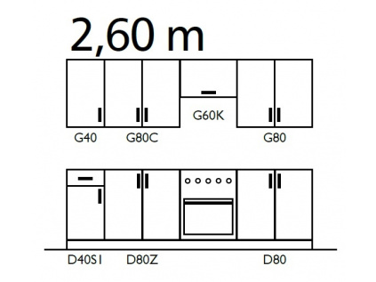 Kuchyň 260 Prowansja