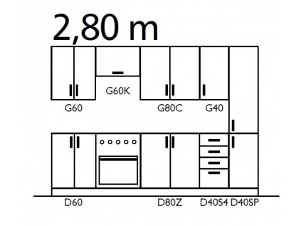 Kuchyňská linka 280 Linea