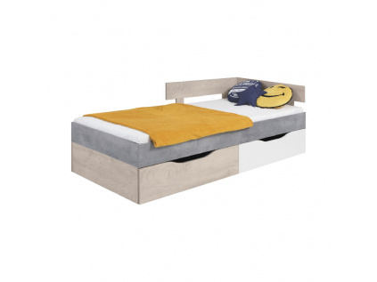Dětská postel Sigma SI15, beton/bílý lux/dub