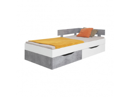 Dětská postel Sigma SI16, bílý lux/beton