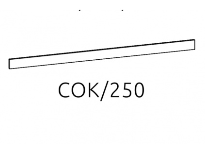 COK/250 soklová lišta vhodná pro nožičky 10 cm