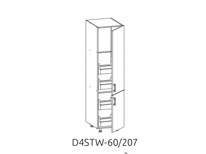 K10-D4STW-60/207 spodní skřínka kuchyně Plate s vnitřními zásuvkami