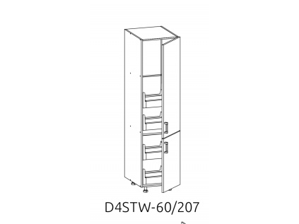 K10-D4STW-60/207 dolní skříňka kuchyně Hamper s vnitřními zásuvkami