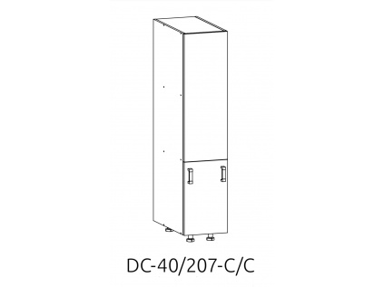 DC-40/207-C dolní skříňka s košem cargo kuchyně Top Line