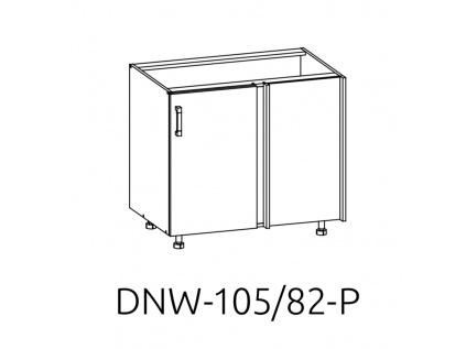Spodní rohová skřínka kuchyně Sole vnitřní  DNW-105/82