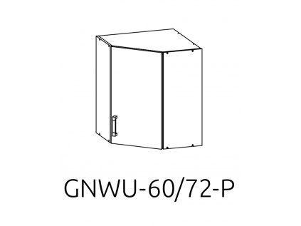 Horní rohová skřínka kuchyně Sole vnitřní GNWU-60/72