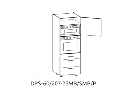 Spodní skřínka pro vestavné spotřebiče se 3 zásuvkami Tapo Speciál DPS-60/207-2SMB-P