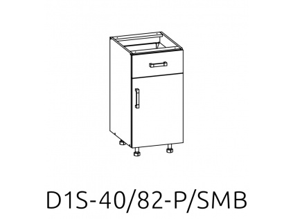 Spodní kuchyňská skřínka s 1 zásuvkou Verdi D1S-40/82/SMB