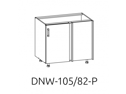 Spodní rohová kuchyňská skřínka vnitřní Verdi DNW-105/82