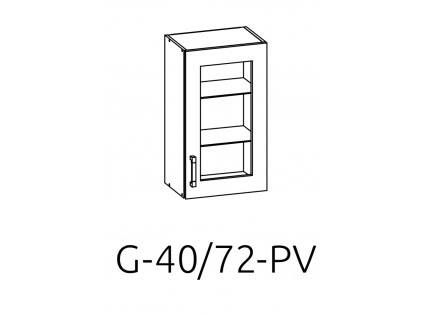 Horní prosklená kuchyňská skřínka Verdi G-40/72-PV