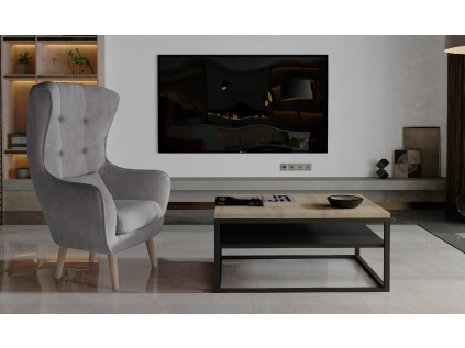 Set do obývacího pokoje stolek Vince + křeslo Arti (Materiál / Dekor Sonoma)