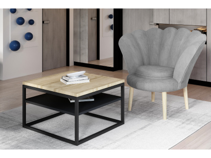 Set do obývacího pokoje křeslo Lupe + stolek Vivien (Materiál / Dekor Sonoma)