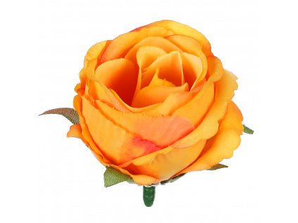 Růže, barva oranžová. Květina umělá vazbová. Cena za balení 12 kusů. - KN7000 ORA