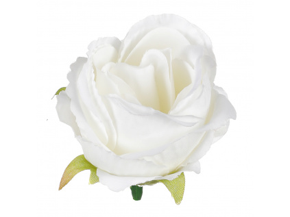 Růže, barva bílá. Květina umělá vazbová. Cena za balení 12 kusů. - KN7000 WT