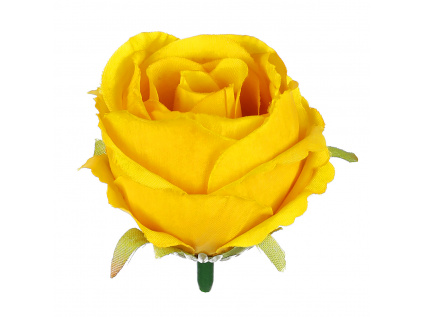 Růže, barva žlutá. Květina umělá vazbová. Cena za balení 12 kusů. - KN7000 YEL