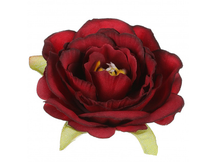 Růže, barva tmavě červená. Květina umělá vazbová. Cena za balení 12 kusů. - KN7002 BOR