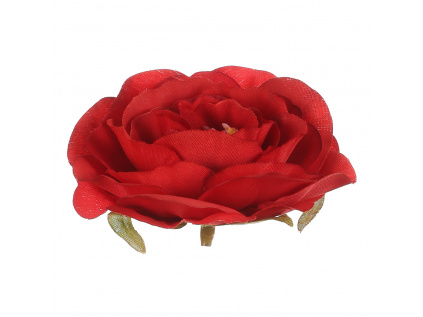 Růže, barva červená. Květina umělá vazbová. Cena za balení 12 kusů. - KN7002 RED