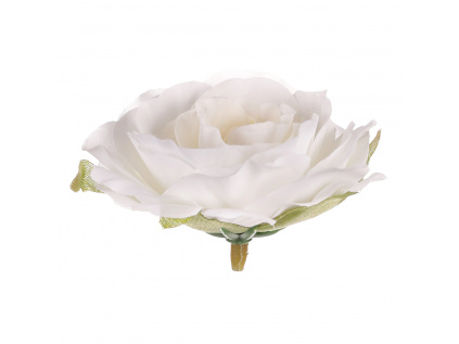 Růže, barva bílá. Květina umělá vazbová. Cena za balení 12 kusů. - KN7002 WT