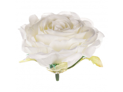Růže, barva krémová. Květina umělá vazbová. Cena za balení 12 kusů. - KN7025 CRM