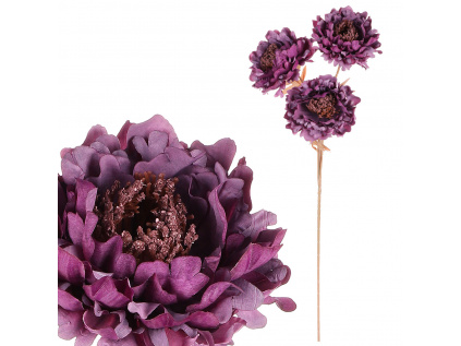 Chryzantéma, podzimní, barva: fialová. Květina umělá. - KN6147-PUR