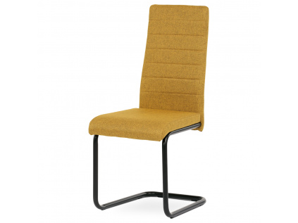 Židle jídelní, žlutá látka, černý kov - DCL-401 YEL2