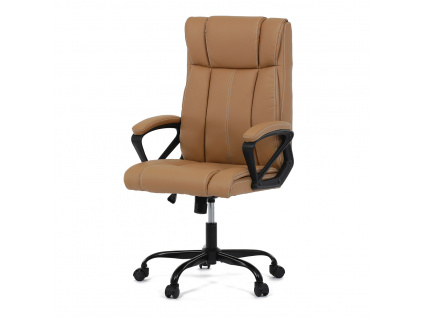 Židle kancelářská, krémová ekokůže, kovový kříž - KA-Y386 CRM