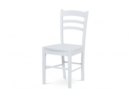 Jídelní židle celodřevěná, bílá - AUC-004 WT