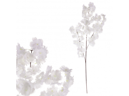 Třešeň, větev, bílá barva. - KN7034 WT