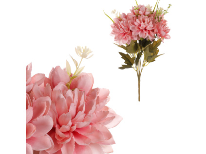 Jiřiny v pugetu, růžová barva. - KN7040 PINK