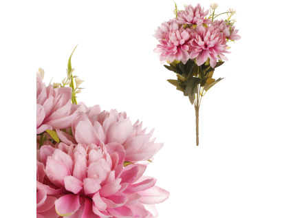 Jiřiny v pugetu, fialová barva. - KN7040 PUR