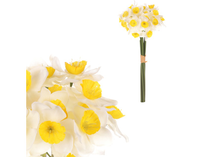 Narcisky v pugetu, bílá barva. - KN7047 WT