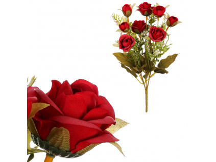 Růže v pugetu, červená barva. - KN7051 RED
