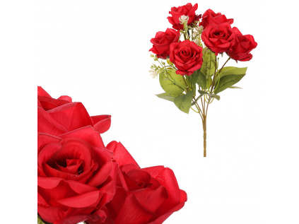 Růže v pugetu, červená barva. - KN7055 RED