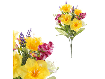 Mix jarních květin v pugetu. - SG7360 YEL