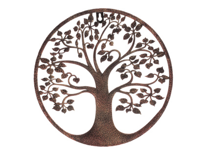 Strom kovový, dekorace na zeď. Barva měď antik. - UM0982 COP-ANT