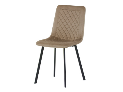 Židle jídelní, cappuccino samet, kov černý mat - DCL-973 CAP4