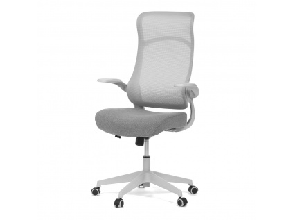 Kancelářská židle, houpací  mech., šedá MESH, plast. Kříž - KA-A182 GREY