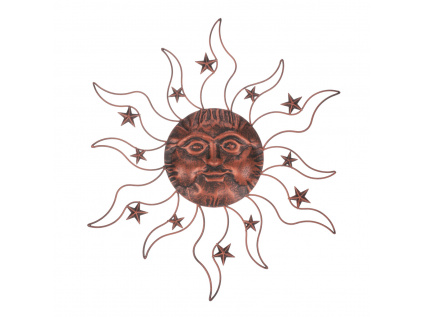 Slunce, kovová nástěnná dekorace. - UM1015 COP-ANT
