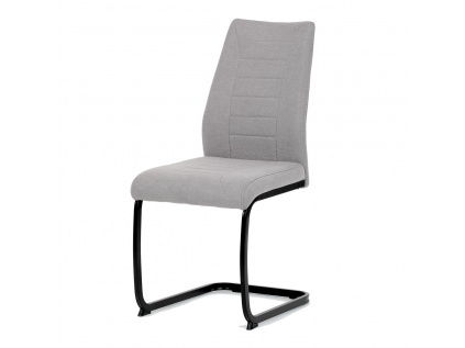 Židle jídelní,  světle šedá látka, černé kovové nohy - DCL-438 LAN2