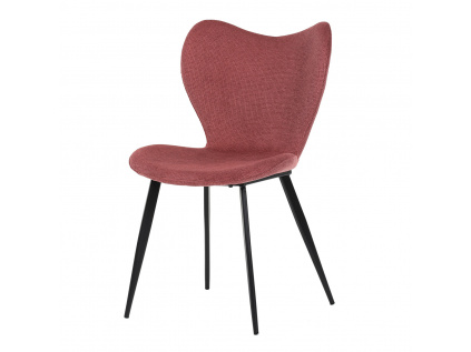 Židle jídelní, červená látka, černá kovová podnož - DCL-1031 RED2