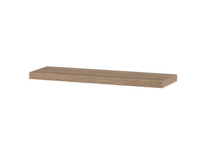 Polička nástěnná 80 cm, MDF, 3D dekor dub sonoma, baleno v ochranné fólii - P-005 SON1