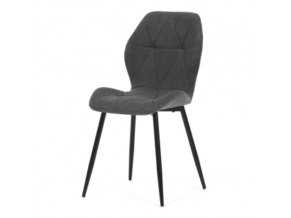 Židle jídelní, šedá látka, černé kovové nohy - CT-285 GREY2
