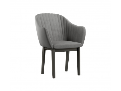 Židle Felix Dub černý/šedé čalounění