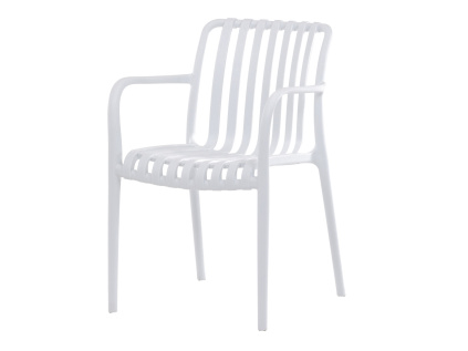 Židle jídelní, stohovatelná, bílý plast - CT-X7029 WT