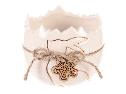 Obal keramický - tvar vajíčka, větší, barva bílá - KEO046-L