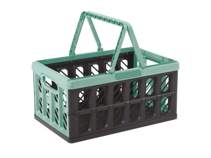 Skládací přepravka s rukojetí CARGO 24 l zelená