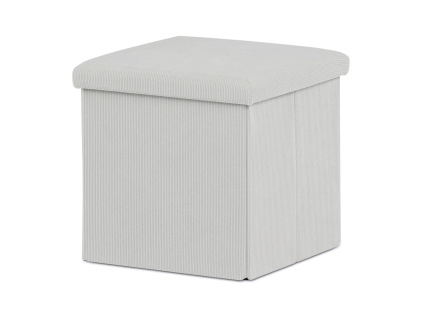 Taburet s úložným prostorem, krémová manšestrová látka - TAB-471 CRM6